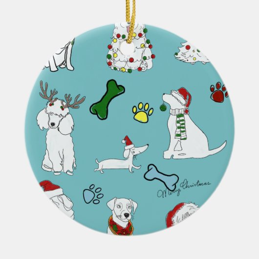 PUPPY XMAS ORNAMENT セラミックオーナメント (正面)