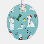 PUPPY XMAS ORNAMENT セラミックオーナメント (左)