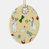 PUPPY XMAS ORNAMNET セラミックオーナメント (右)