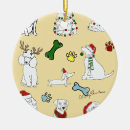 PUPPY XMAS ORNAMNET セラミックオーナメント