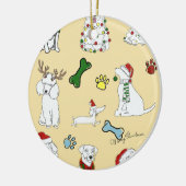 PUPPY XMAS ORNAMNET セラミックオーナメント (左)