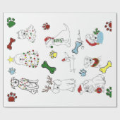 PUPPY XMAS WRAPPING PAPER ラッピングペーパー (フラット)