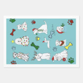 PUPPY XMAS WRAPPING PAPER SET ラッピングペーパーシート (正面3)