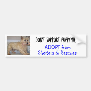 Puppymillsを支えないで下さい -- だらだらと連なります バンパーステッカー