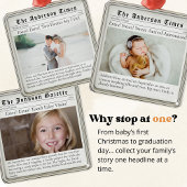 Puppy's First Christmas New Dog Photo Newspaper メタルオーナメント