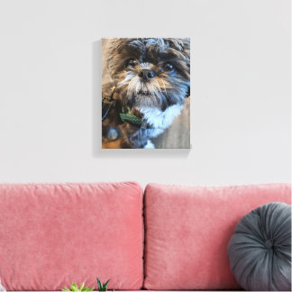 Puppy's First Turkey Day Canvas Print キャンバスプリント