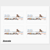 PUPsロゴステッカーAiredale 長方形シール (シート)