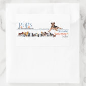 PUPsロゴステッカーAiredale 長方形シール (バッグ)