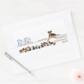 PUPsロゴステッカーAiredale 長方形シール (封筒)