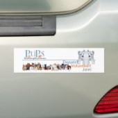 PUPsロゴ商品とウェスティーアップ バンパーステッカー (車上)