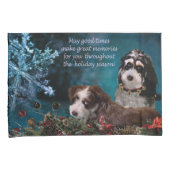 pups and flowers reversible pillow cases 枕カバー (正面右)