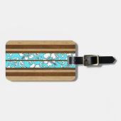 Pupukeaのハイビスカスのハワイのサーフボードの荷物のラベル ラゲッジタグ (正面横)