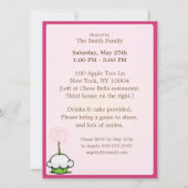 Pupy Birthday Party Bichon Girl Off-Reach Art™ 招待状 (裏面)