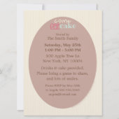 Pupy Birthday Party Poodle Girl Off-Reach Art™ 招待状 (裏面)