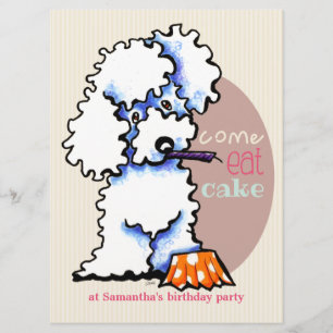 Pupy Birthday Party Poodle Girl Off-Reach Art™ 招待状