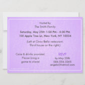 Pupy Birthday Party Pug Caki Garl Off-Reach Art™ 招待状 (裏面)