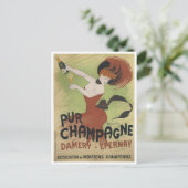 PURシャンパーニュヴィンテージアートポスタープリント ポストカード (スタンド正面)