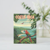 Pura Vidaの挨拶：コスタリカのヴィナタージュ ポストカード (スタンド正面)