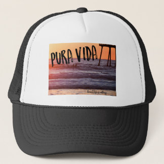 Pura Vidaの海のビーチの日没の写真のトラック運転手の帽子 キャップ