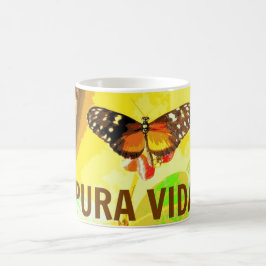 Pura Vidaの蝶コスタリカの記念品のマグ コーヒーマグカップ