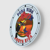 Pura Vidaコスタリカのテンプレート ラージ壁時計 (傾斜)