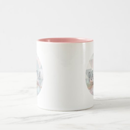 Pura Vidaコスタリカの夏の水彩画 ツートーンマグカップ (中央)