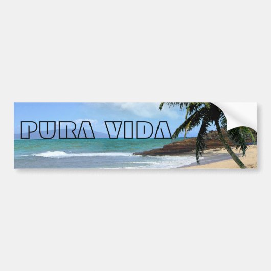 Pura Vida バンパーステッカー (正面)