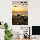 PURA VIDA プラヤ・フラミンコ ポスター (ホームオフィス)