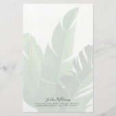 Pura Vida -熱帯葉 便箋 (正面)