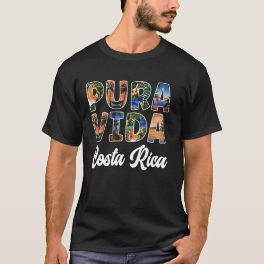 Pura Vida Costa Ricaお土産 – 中央カッコいいアメリカ Tシャツ (正面)