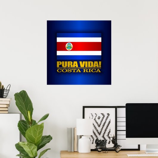 Pura Vida! Costa Rica ポスター (ホームオフィス)
