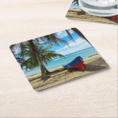 Pura Vida inコスタリカ – 中央アメリカ スクエアペーパーコースター (アングル)