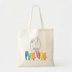 Pura Vida Surfboard Costa Rica Beach トートバッグ