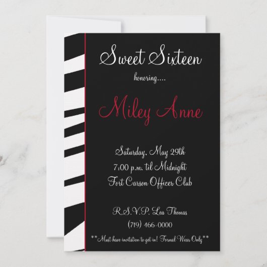 purbeng2のコピー、あなたはsweet 16... 招待状 (正面)