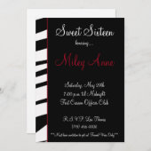 purbeng2のコピー、あなたはsweet 16... 招待状 (正面/裏面)