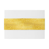 PURE金ゴールドスパークルパターン+テキスト/写真 招待状ベリーバンド (裏面例)