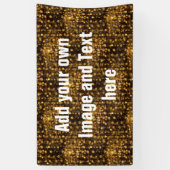 PURE金ゴールドダイヤモンドのパターン+テキスト/写真 横断幕 (縦)