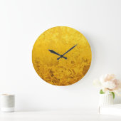 PURE金ゴールドパターン/金ゴールドリーフ ラージ壁時計 (ホーム)