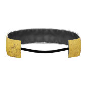 PURE金ゴールドリーフのパターン+テキスト/写真 アスレチックヘッドバンド (裏面)