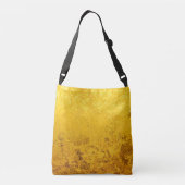 PURE金ゴールドリーフのパターン+テキスト/写真 クロスボディバッグ (裏面)