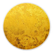 PURE金ゴールドリーフのパターン+テキスト/写真 セラミックノブ (正面)