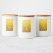 PURE金ゴールドリーフのパターン+テキスト/写真 フードラベル (ボトル)