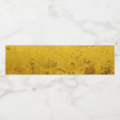 PURE金ゴールドリーフのパターン+テキスト/写真 ペットボトルラベル (シングルラベル)