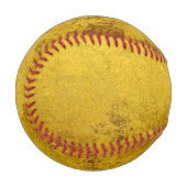 PURE金ゴールドリーフのパターン+テキスト/写真 野球ボール (正面左)