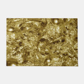 PURE金ゴールド抽象芸術パターン+テキスト/写真 ドアマット (正面)