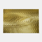 PURE金ゴールド波模様+テキスト/写真 ドアマット (正面)
