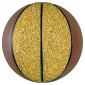 PURE金ゴールド(ばちゃばちゃ)跳ねるパターン+テキスト/写真 バスケットボール (縦)