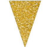 PURE金ゴールド(ばちゃばちゃ)跳ねるパターン+テキスト/写真 バンティングフラッグ (第3の旗)