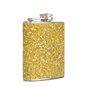 PURE金ゴールド(ばちゃばちゃ)跳ねるパターン+テキスト/写真 フラスク (右)