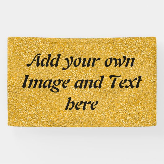 PURE金ゴールド（ばちゃばちゃ）跳ねるパターン+テキスト/写真 横断幕 (横)